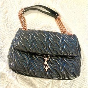 NWT Rebecca Minkoff RARE! Edie Maxi Rose Gold Chain Quilt Shoulder Bag ✨✨